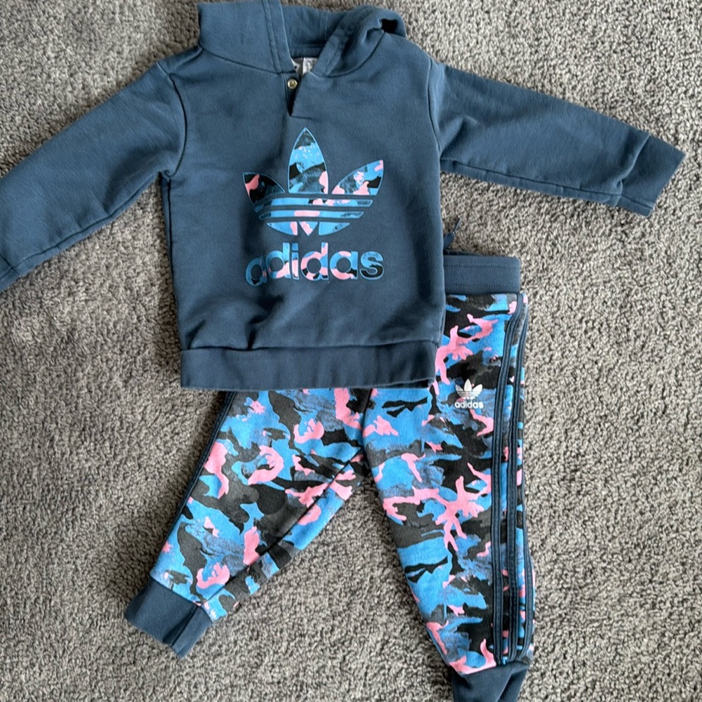 Adidas Camo Jogger Set - Size 12-18 Months